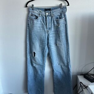 Distressed Light Blue Jeans